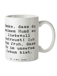 Кружка с надписью Спасибо, няня для собак белого цвета Mr. & Mrs. Panda