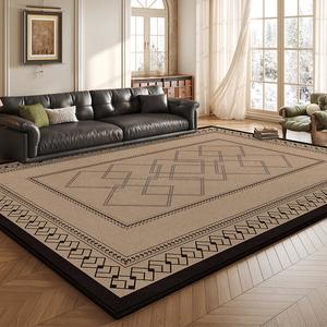 Budis Ковер 240х400 см для гостиной в стиле French Vintage, водостойкий, устойчивый к пятнам, утолщенный