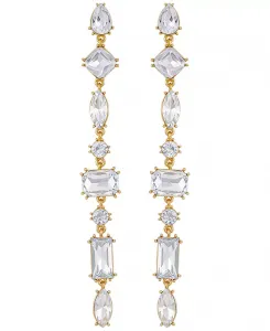 Серьги-Подвески из эпоксидного стекла, серебра и золота Guess, gold