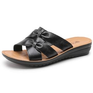 Женские тапочки-слайды на резиновой подошве EGCHI, Black