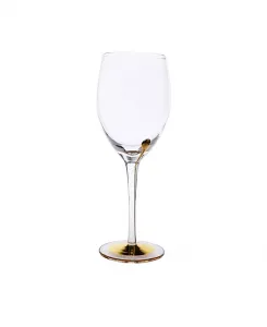 Набор из 6 стаканов для воды с золотистым оттенком Classic Touch, clear