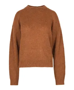 Вязаный свитер из альпаки Niu, коричневый