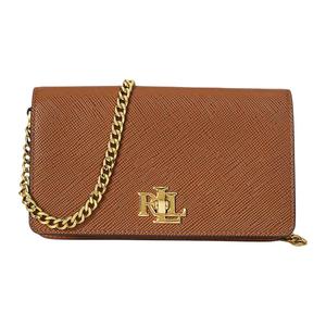 Polo Ralph Lauren Коричнево-желтая женская сумка через плечо из коровьей кожи