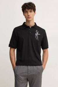 Хлопковое поло Karl Lagerfeld, черный