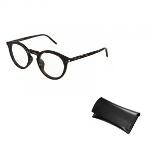 SAINT LAURENT Очки с овальной оправой, Tortoiseshell