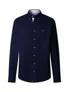 Hackett London Рубашка в облегающем крое с пуговицами в цвете Navy