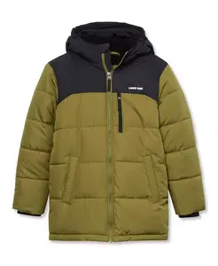 Водонепроницаемое пальто с высоким ворсом для мальчиков Lands' End, зеленый