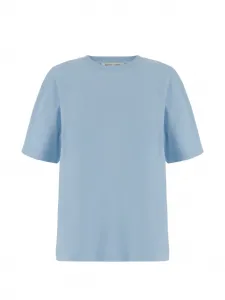 Футболка с круглым вырезом и принтом-логотипом Carven, синий