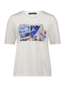 Betty Barclay Простая футболка с вставками кремового/синего цвета