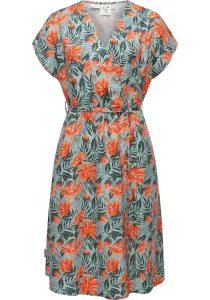 Платье из джерси в стиле рэгвир "Selyma Organic", стильное платье-рубашка с V-образным вырезом и поясом Ragwear, голубой