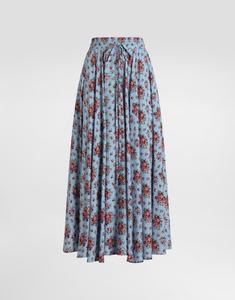 Круглая юбка с принтом мелких цветочных букетов DOLCE & GABBANA, мультиколор