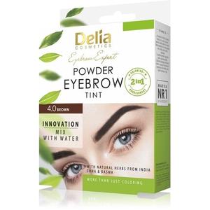 Порошковая краска для бровей Natural Herbs & Color — Полный набор для лечения хной, 20 простых применений/4 недели, Delia Cosmetics
