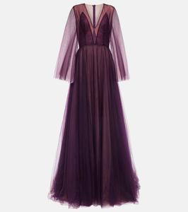 Многослойное тюлевое платье Jolie Costarellos, Grape Purple