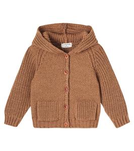 Кардиган Baby Morten из смесовой шерсти 1 + in the Family, Castagna