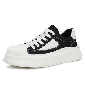 LINSEN Легкие и дышащие мужские скейтерские кеды лоу-топ черные, цвет Black