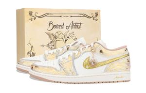 Jordan Air 1 Sun God Apollo 2.0 амортизация, износостойкие низкие винтажные баскетбольные кроссовки unisex белый золотой