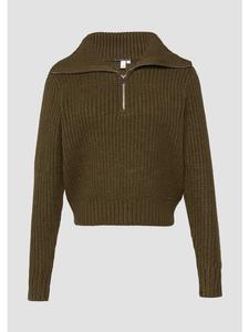 Вязаный свитер цвета 7864_оливковый QS