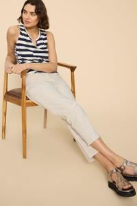 Прямые укороченные джинсы Charlie White Stuff, бежевый