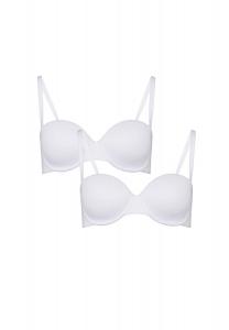 Женский бюстгальтер-майка Stepy Soft WDP (2 шт) на разнонаправленных бретелях, различные варианты ношения BeeDees, белый