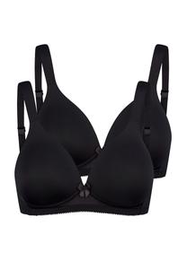 Бюстгальтер с чашечками без косточек, 2 шт. в упаковке NATURANA, черный