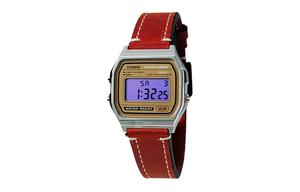 CASIO Кварцевые часы унисекс с силиконовым ремешком и черным циферблатом