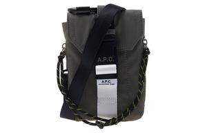 A.P.C Нейлоновая наплечная сумка через плечо мужская серо-зеленая