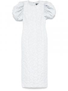 ROTATE BIRGER CHRISTENSEN жаккардовое пышное платье миди, синий