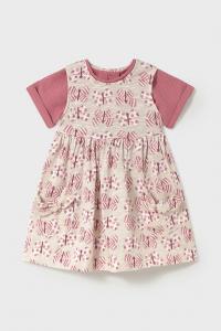 Детское хлопковое платье Mayoral, розовый