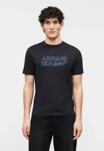 Футболка приталенного кроя с принтом Armani Exchange, Deep Navy