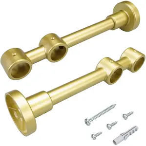 Двойная опора Liedeco, (1 шт.), для карнизов Ø 20 мм Длина: 17,5 см, цвет goldfarben/matt