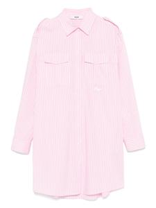 MSGM Kids поплиновое платье-рубашка, розовый