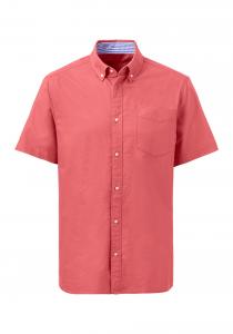 Рубашка на пуговицах классического кроя H.I.S, красный