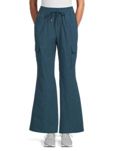 Расклешенные брюки-карго с завязками на шнурке Andrew Marc, цвет Deep Sea