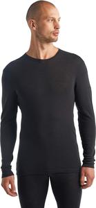 Футболка Icebreaker Merino Men's Standard 175 с длинным рукавом и круглым вырезом, Black