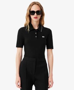 Женская приталенная рубашка-поло LACOSTE USA, Black