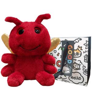 Очаровательная стрекоза творческий дизайн мягкая и милая кукла плюшевая игрушка 14см высота Princess lovers, красный/мультиколор