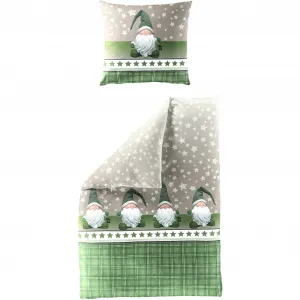 Постельное белье BIERBAUM «Wichtel», 100% хлопок, цвет бобра, разные рождественские дизайны, цвет Wichtel grün