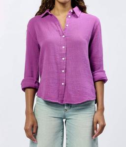 Гаия Поплин Рубашка в цвете орхидеи каттлеи DEAR JOHN DENIM, Cattleya Orchid