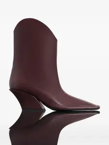 Ботинки с квадратным носком и скульптурным каблуком высотой 65 мм Mugler, красный