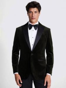 Трендовый пиджак из хлопкового вельвета приталенного кроя Moss, Green