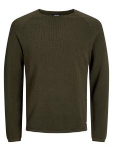 JACK & JONES Свитер 'Hill' Regular fit в темно-зеленом цвете