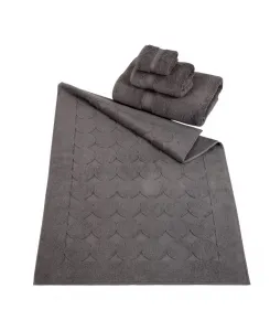 Легендарный роскошный банный набор из 4 предметов из турецкого хлопка Ozan Premium Home, темно-серый