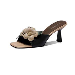 JESSICA SOPHIA Женские противоскользящие резиновые шлепанцы устойчивые к истиранию черные, цвет Black