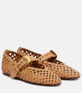 Балетки из плетеной кожи Helix Zimmermann, Wheat
