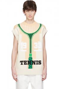 Графированный жилет-свитер Runway Lacoste, белый