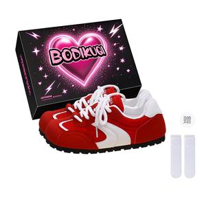 Boldi Kuki Дышащие женские кэжуал кеды низкие красные эксклюзивная упаковка с носками, цвет Red (Exclusive Box+Comes with Socks)