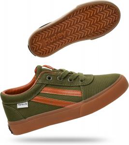 Кеды Hurley Boardy Kids с шнуровкой - низкие кроссовки для скейтборда для детей, спортивная обувь для мальчиков и девочек, бежевый/хаки