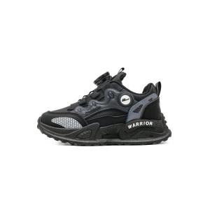 Низкие детские беговые кроссовки с противоскользящей подошвой для увеличения роста WARRIOR, черный/серый