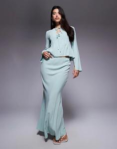 Комбинированная льняная юбка Daska