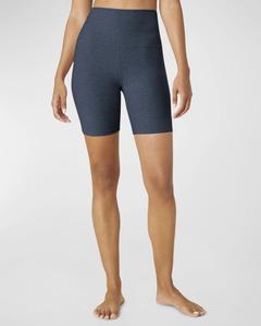 Байкерские шорты Spacedye Keep Pace Beyond Yoga, цвет Darkest Night